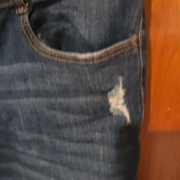 Imperial Girls Dark Blue Distressed Skinny Jeans - Picture 5 of 7